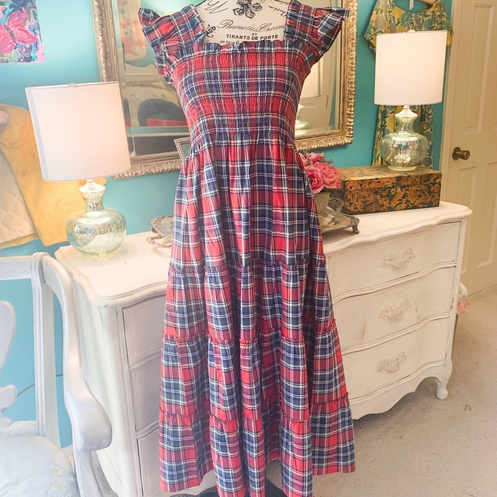 NWT Hillhouse Red Tarten Plaid Elle Nap Dress